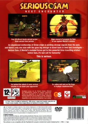 Serious Sam - Next Encounter box cover back